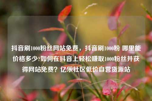 抖音刷1000粉丝网站免费，抖音刷1000粉 哪里能价格多少?如何在抖音上轻松赚取1000粉丝并获得网站免费？亿乐社区低价自营货源站  第1张