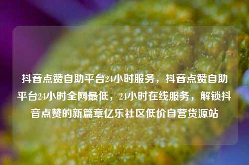 抖音点赞自助平台24小时服务，抖音点赞自助平台24小时全网最低，24小时在线服务	，解锁抖音点赞的新篇章亿乐社区低价自营货源站  第1张